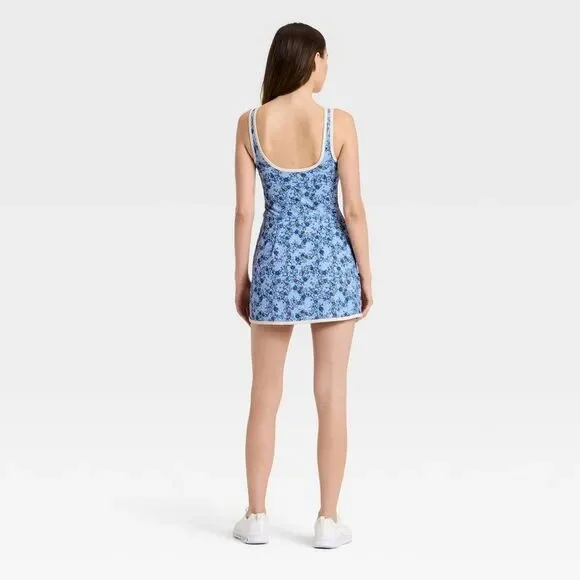 JoyLab Blue Floral Active dress NWT medium - Picture 2 of 4